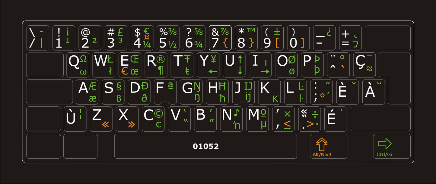 autocollants partie centrale clavier windows canadien multilingue 01052