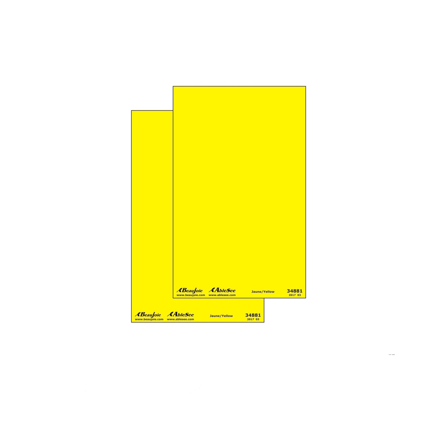 Autocollants repères couleurs jaune 34881