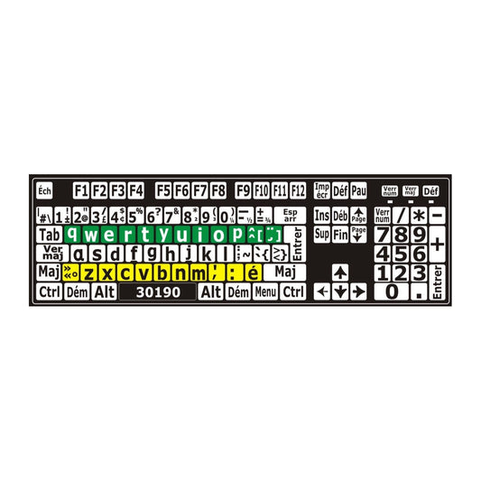 Clavier avec autocollants colorés installés - 30190