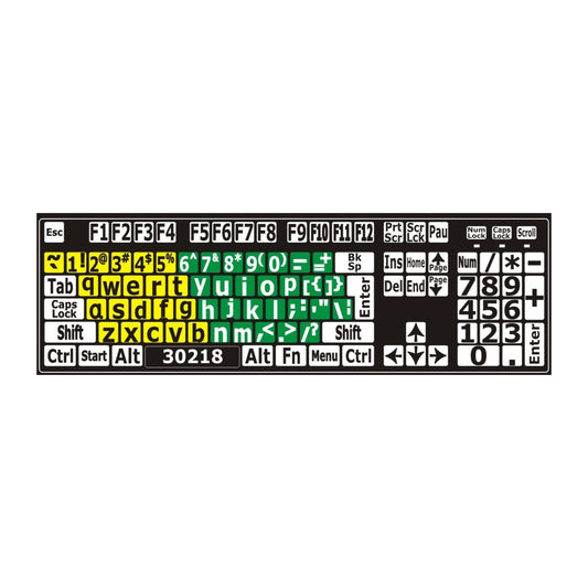 Clavier avec autocollants colorés installés - 30218