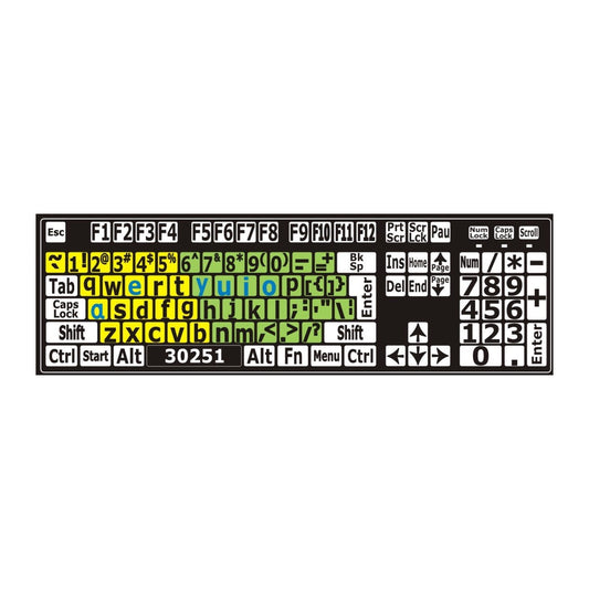 Clavier avec autocollants colorés installés - 30251