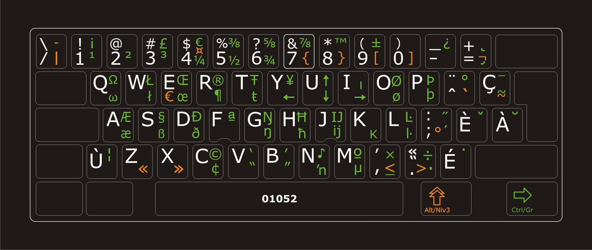Autocollants pour clavier Windows canadien multilingue | Beaujoie