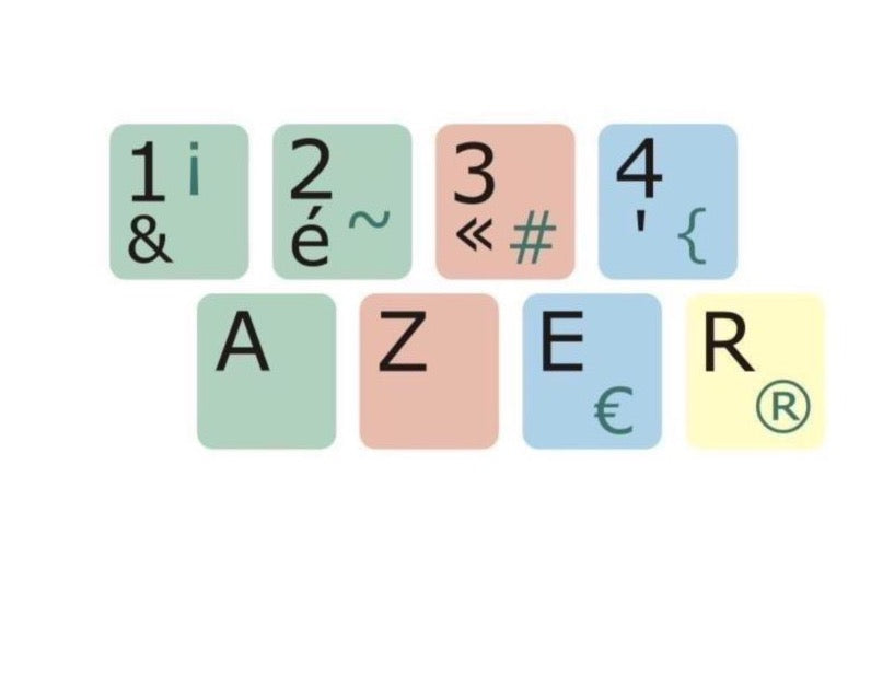 Autocollants méthode frappe Windows français France 01503