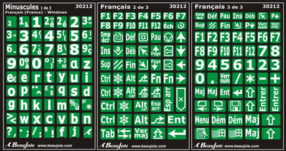 French Window Sticker Keyboard stickers for French (France) Windows keyboard (Lowercase ...