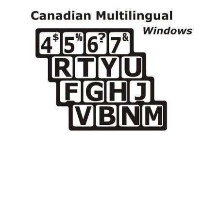 Keyboard stickers for Windows keyboards with bilingual function keys (caps) - 30229