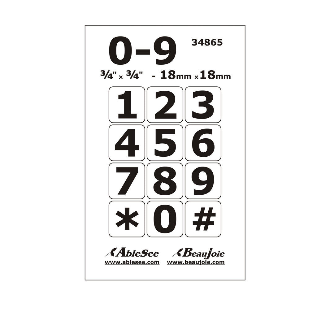 Stickers for numbers | AbleSee Stickers